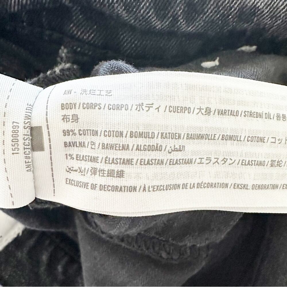 Abercrombie & Fitch Jeans Womens The Skinny High Rise Distressed Black Size 25 - Picture 7 of 7
